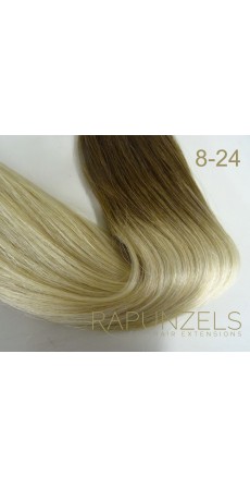 20 Gram 20" Hair Weave/Weft Colour # 8/24 Dip Dye/Ombre (Colour Flash)
